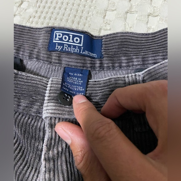 Grey Corduroy Polo Pants - Picture 7 of 9